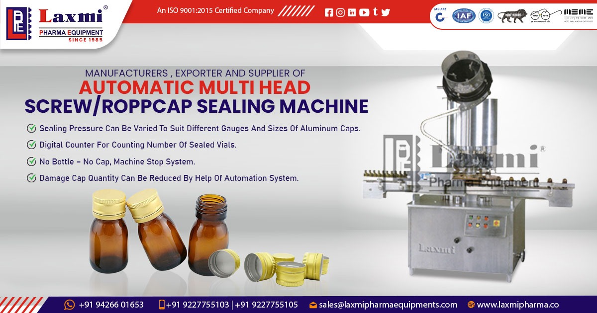 Automatic Multi Head Screw and ROPP Cap Sealing Machine