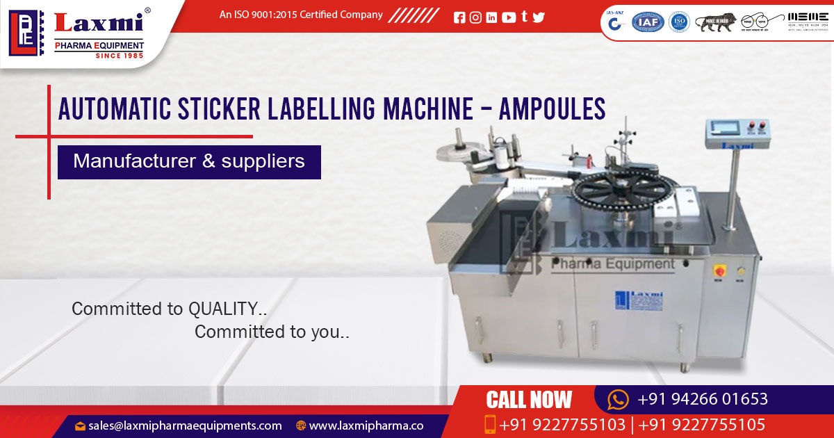 Automatic Ampoule Sticker Labeling Machine in Italy