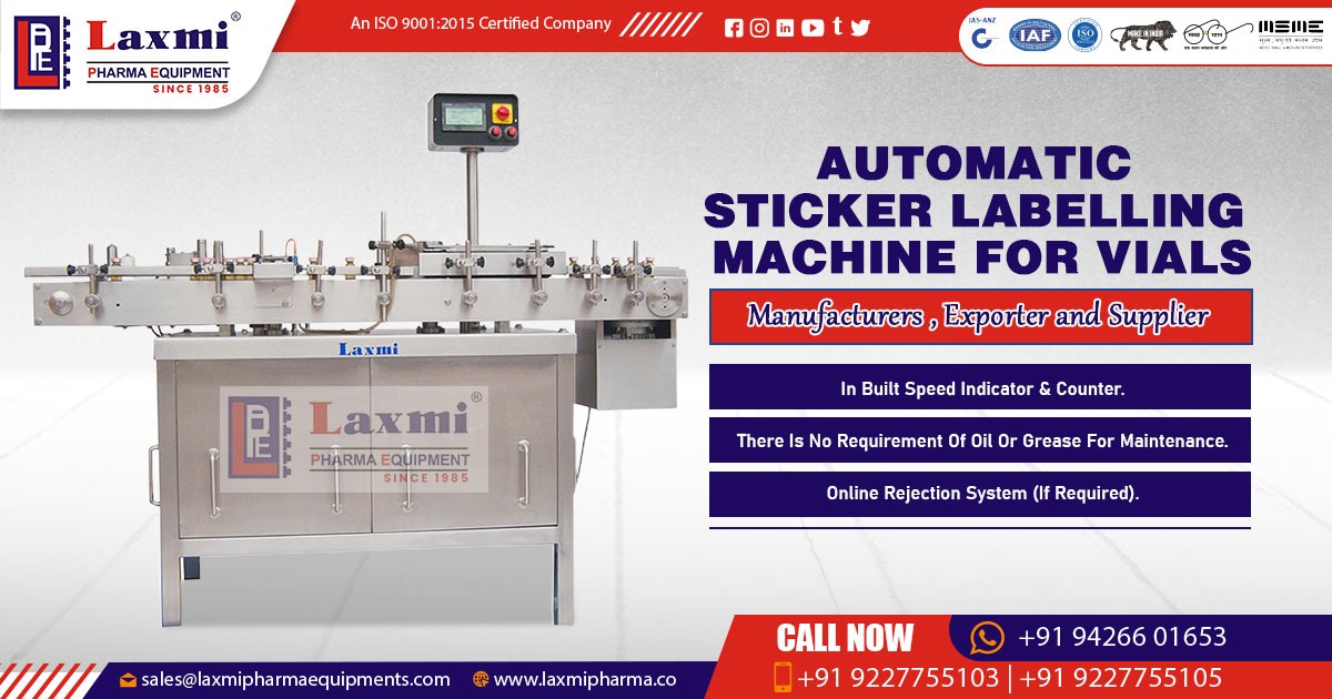 Automatic Vial Sticker Labeling Machine in Saudi Arabia