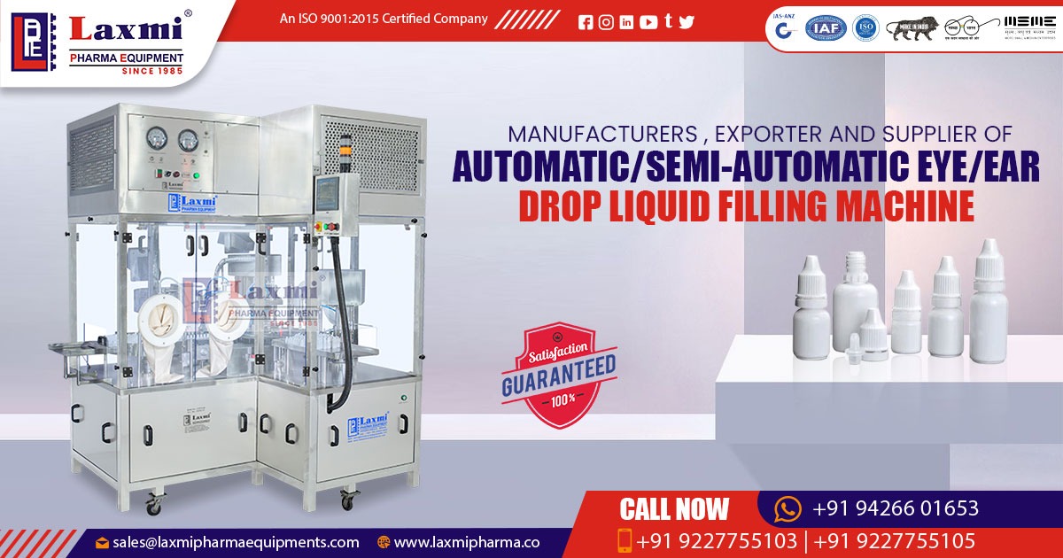 Automatic Eye and Ear Drop Filling Machine in Saudi Arabia