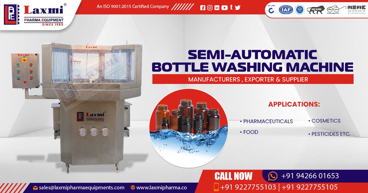 Semi- Automatic Bottle Washing Machine in United States