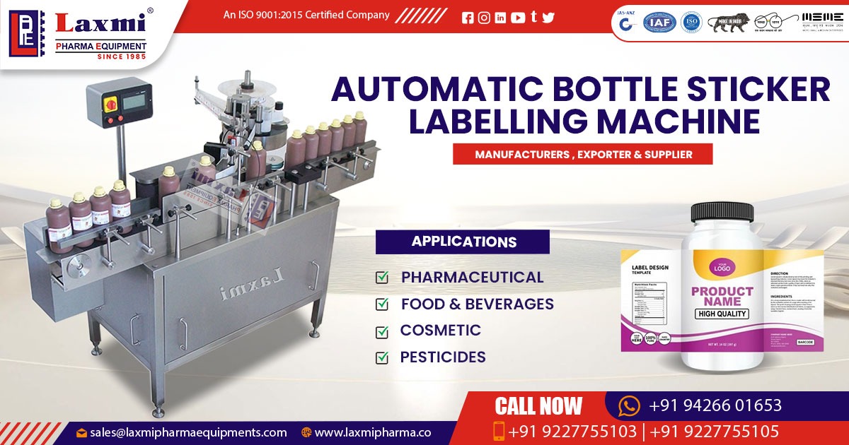 Automatic Bottle Sticker Labeling Machine in Saudi Arabia