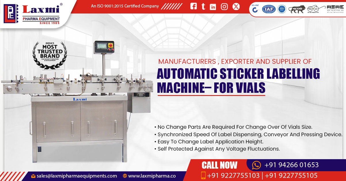 Automatic Vial Sticker Labelling Machine in Sri Lanka