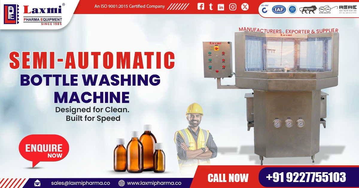 Semi-Automatic Bottle Washing Machine in Japan
