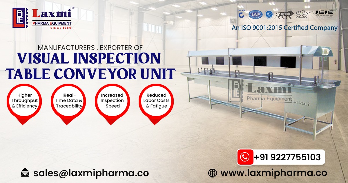 Visual Inspection Table Conveyor Unit in Italy