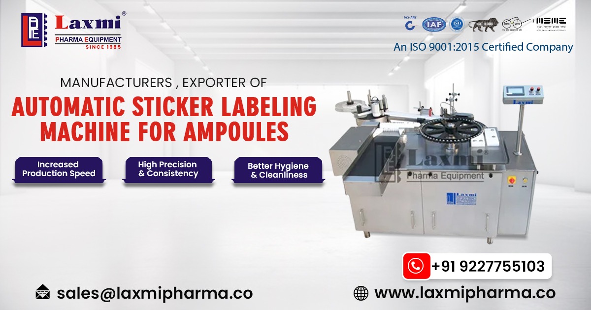 Automatic Ampoule Sticker Labeling Machine in Sweden
