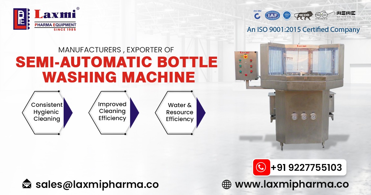 Semi-Automatic Bottle Washing Machine in Thailand