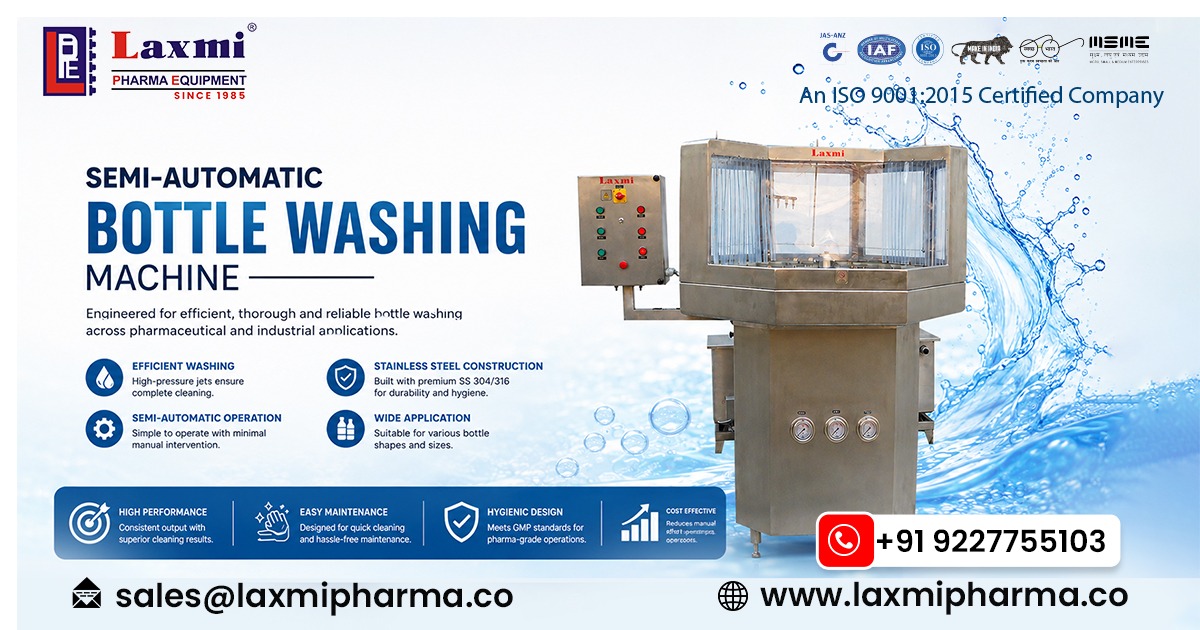 Semi-Automatic Bottle Washing Machine in Germany