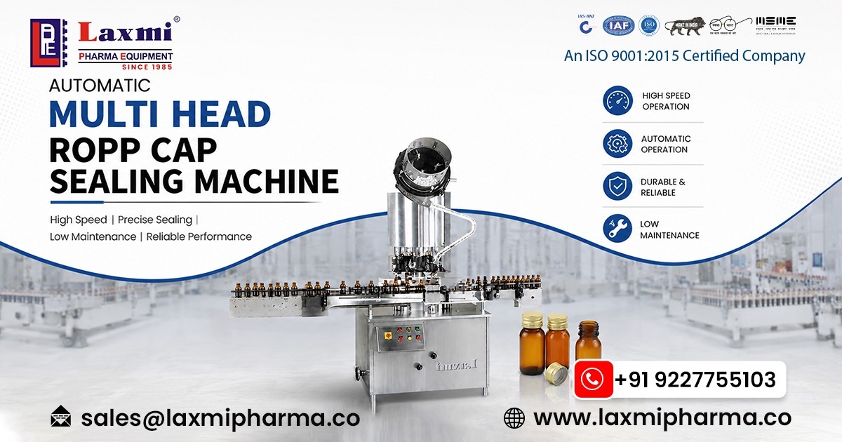Automatic Multi Head ROPP Cap Sealing Machine in Germany